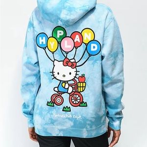 ♥️Hello Kitty Balloons Blue Tie Dye Hoodie❤️Small/sold out online